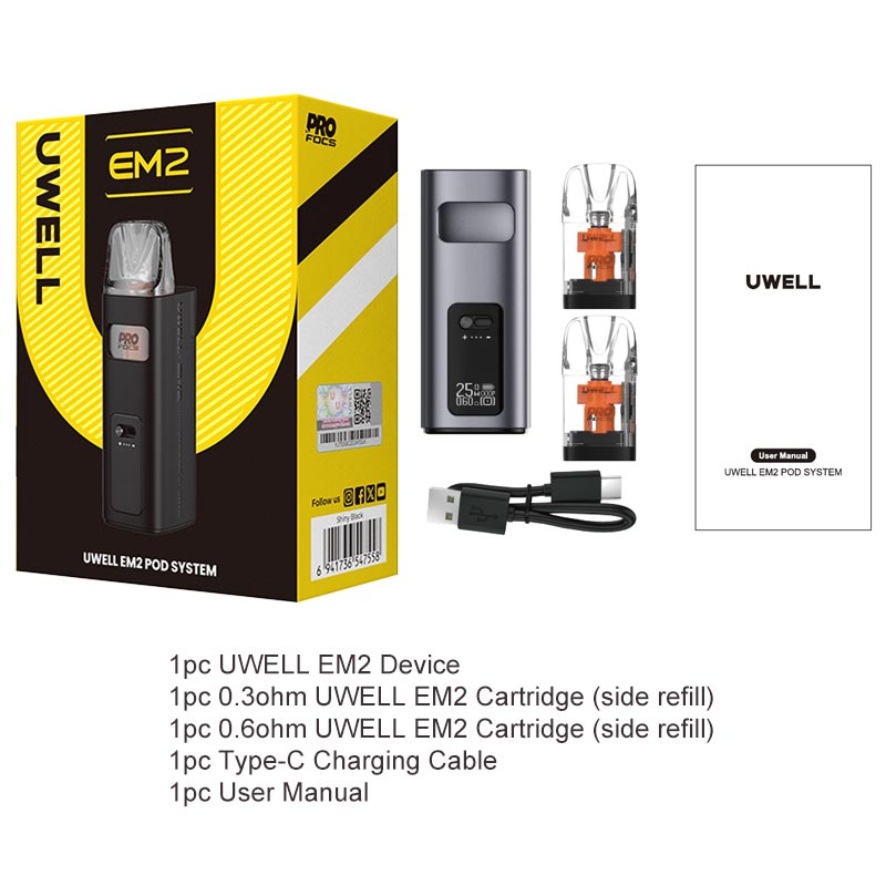Uwell-EM2-Pod-System-Kit-1200mAh-40W-4.5ml-3 Uwell-EM2-Pod-System-Kit-1200mAh-40W-4.5ml-3